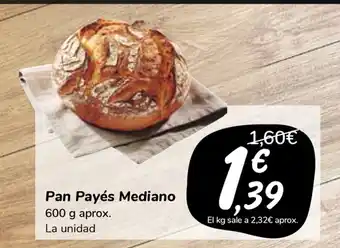 Carrefour Market Pan Payés Mediano 600g oferta