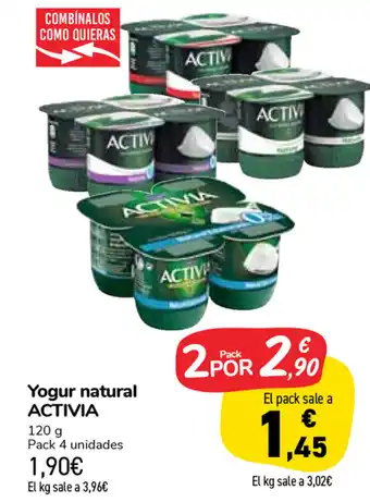 Carrefour Market Activia Yogur natural 120g oferta