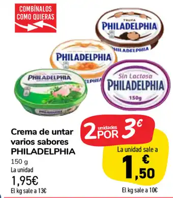 Carrefour Market Philadelphia Crema de untar varios sabores 150g oferta