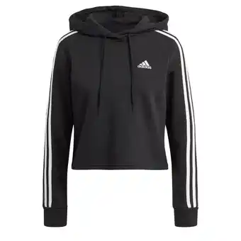 Decathlon Sudadera con capucha essentials 3-stripes cropped talla xl negro - gm5582 oferta