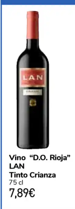 Carrefour Market Lan Vino "D.O, Rioja" Tinto Crianza 75c; oferta