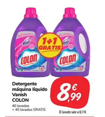 Carrefour Market Colon Detergente máquina líquido Vanish 40 lavados oferta