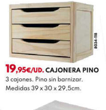 BricoCentro 19,95€/UD. CAJONERA PINO oferta
