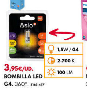 BricoCentro BOMBILLA LED G4. 360°. 8163-477 oferta