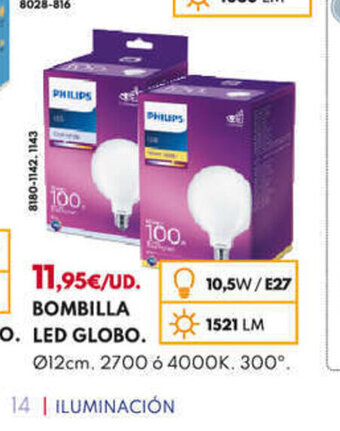 BricoCentro BOMBILLA LED GLOBO. oferta