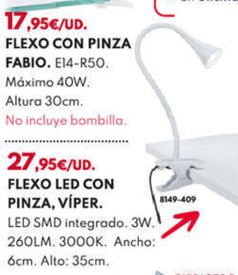 BricoCentro FLEXO LED CON PINZA, VIPER. oferta