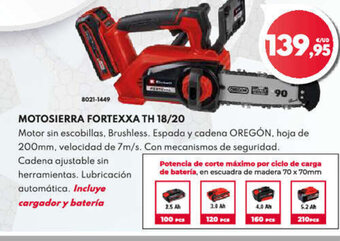 BricoCentro MOTOSIERRA FORTEXXA TH 18/20 oferta