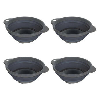 Decathlon Set de cuencos diseño plegable pack de 4 gris ébano oferta