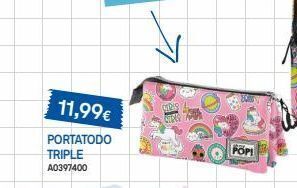 Juguettos 11,99€  portatodo  triple a0397400  ceras  popi oferta