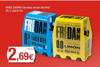 Keisy FREE DAMM cervesa sense alcohol 25 cl pack-6u oferta