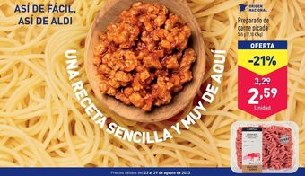ALDI Preparado de carne picada oferta