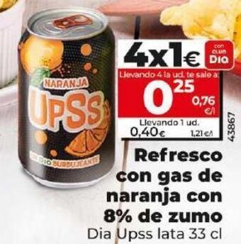 Dia Refresco con gas de naranja con 8% de zumo oferta