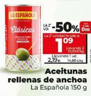 Dia Aceitunas rellenas de anchoa oferta