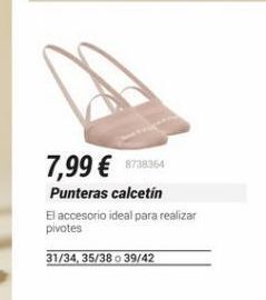 Decathlon 7,99 € 17864 punteras calcetin el accesorio ideal para realizar pivotes 31/34, 35/380 39/42 oferta