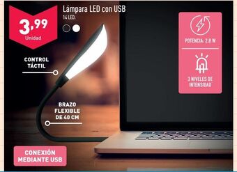 Lámpara led con usb