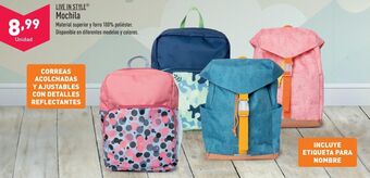 ALDI Mochila live in style oferta