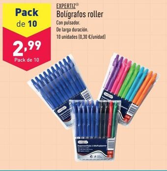 ALDI Bolígrafos roller expertiz oferta