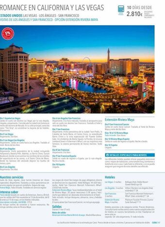 Catai Romance en california y las vegas  estados unidos las vegas los ángeles - san francisco  visitas de los ángeles y san francis oferta