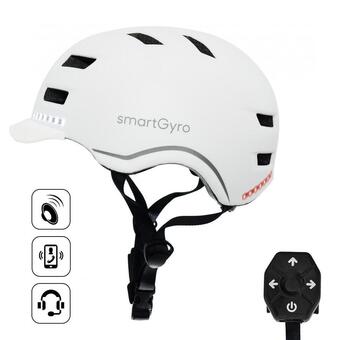Decathlon Casco patinete bicicleta smartgyro smart helmet pro - blanco oferta