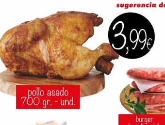 Supermercados Piedra Pollo asado 700 gr. - und. oferta