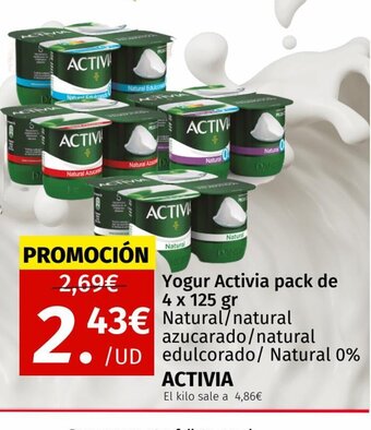 Maskom Supermercados Yogur Activia pack de 4 x 125 gr oferta