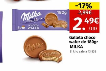 Maskom Supermercados Galleta choco wafer de 180gr MILKA oferta