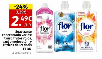 Maskom Supermercados Suavizante concentrado varios: twist frutos rojos, azul o melocotón y cítricos de 59 dosis oferta