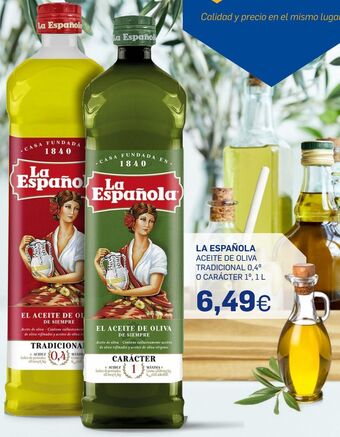 Supermercados Plaza Aceite de oliva la española oferta