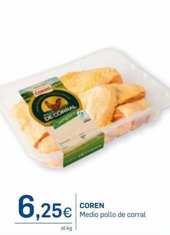 Supermercados Plaza Pollo de corral coren oferta