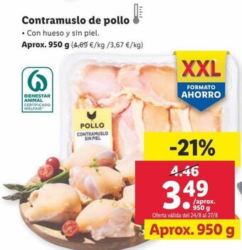 Lidl Contramuslos de pollo oferta