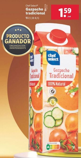 Lidl Gazpacho chef select oferta