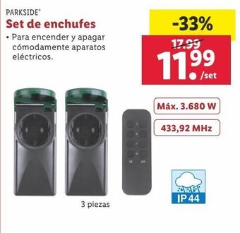Lidl Enchufes parkside oferta