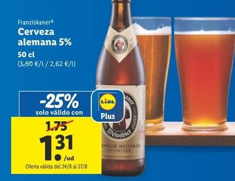 Lidl Cerveza alemana franziskaner oferta