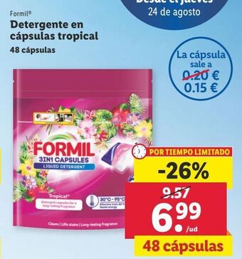 Lidl Detergente en cápsulas formil oferta
