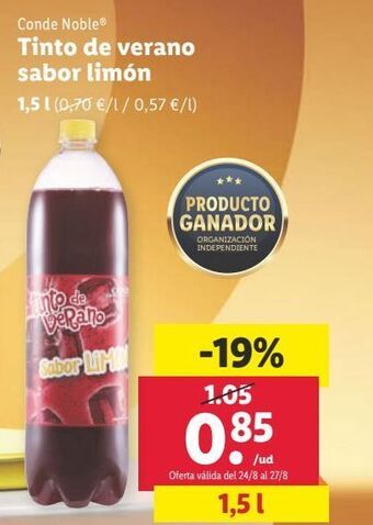 Lidl Tinto de verano oferta