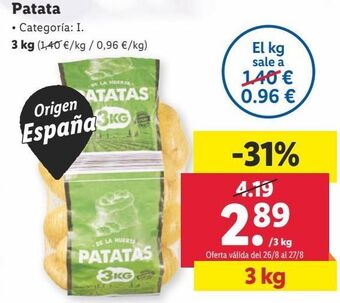 Lidl Patatas oferta
