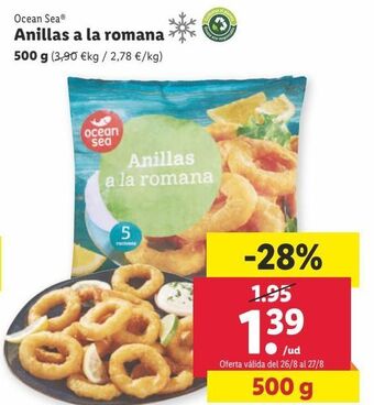 Lidl Anillas de calamar ocean sea oferta