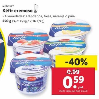 Lidl Kéfir milbona oferta