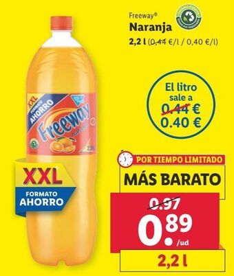Lidl Refresco de naranja freeway oferta