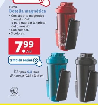 Lidl Botella de agua crivit oferta