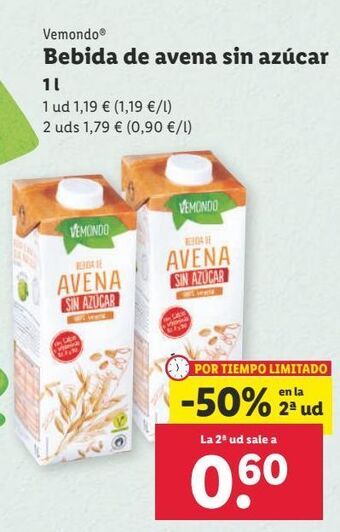 Lidl Bebida de avena oferta