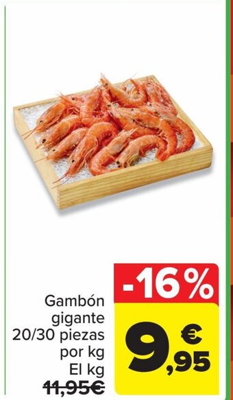 Carrefour Gambón gigante 20/30 piezas por kg oferta
