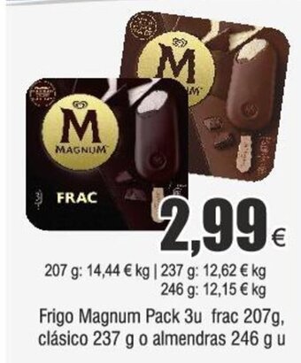 FROIZ Frigo Magnum Pack 3u frac 207g, clásico 237 g o almendras 246 g u oferta