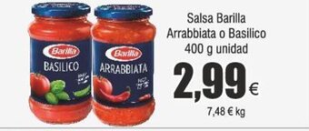 FROIZ Salsa Barilla Arrabbiata o Basilico 400 g unidad oferta