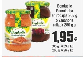 FROIZ Bonduelle Remolacha en rodajas 305 g o Zanahoria rallada 280 g u oferta