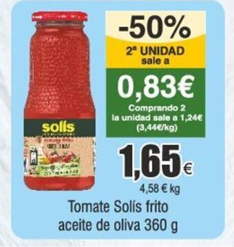 FROIZ Tomate Solís frito aceite de oliva 360 g oferta