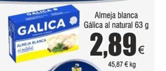 FROIZ Almeja blanca Gálica al natural 63 g oferta