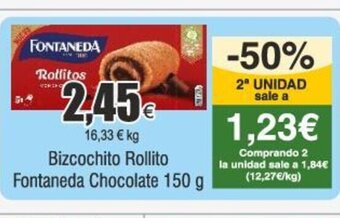 FROIZ Bizcochito Rollito Fontaneda Chocolate 150 g oferta