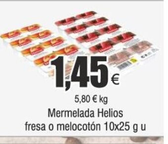 FROIZ Mermelada Helios fresa o melocotón 10x25 g u oferta