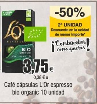 FROIZ Café cápsulas L'Or espresso bio organic 10 unidad oferta